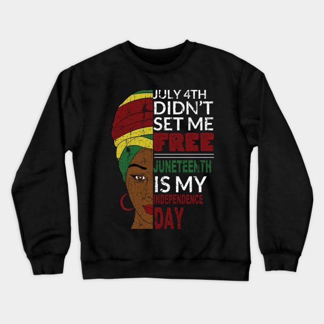Juneteenth Afrocentric Celebration Crewneck Sweatshirt by blackartmattersshop
